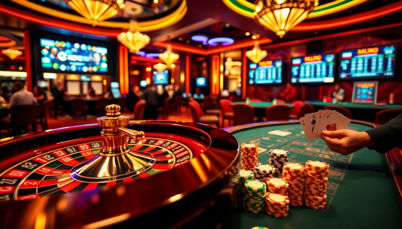 Gambling action at a casino table with new888 branding visible, showcasing poker chips and intense players.